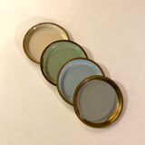 Sous-verres en verre de Grasoli en laiton