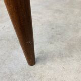 Round extendable Scandinavian table, teak, 1960s