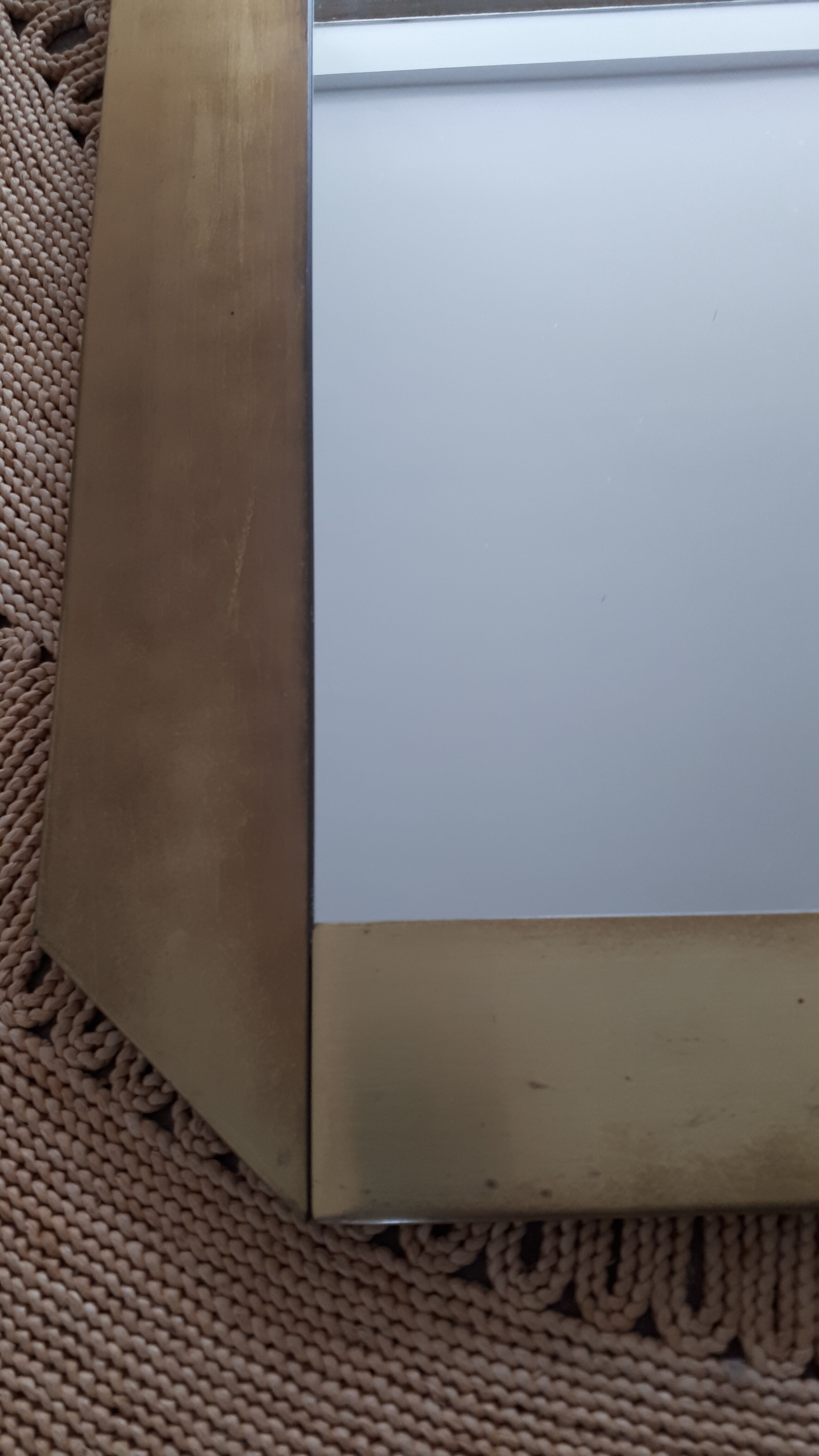 Gold metal mirror years 80 55x97cm