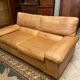 2-seater natural leather sofa from 1970