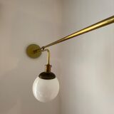 Brass art deco slide lamp