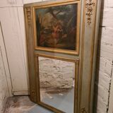 Trumeau en  bois laqué de style Louis XVI , fin XIXème