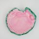 Vide Poche coquillage en céramique vert et rose signé A.Ferlay Vallauris Circa 1960