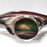 Bol ou centre de table en verre Sommerso marron par Seguso, Italie