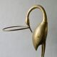 Stilt umbrella holder, brass heron, 70s