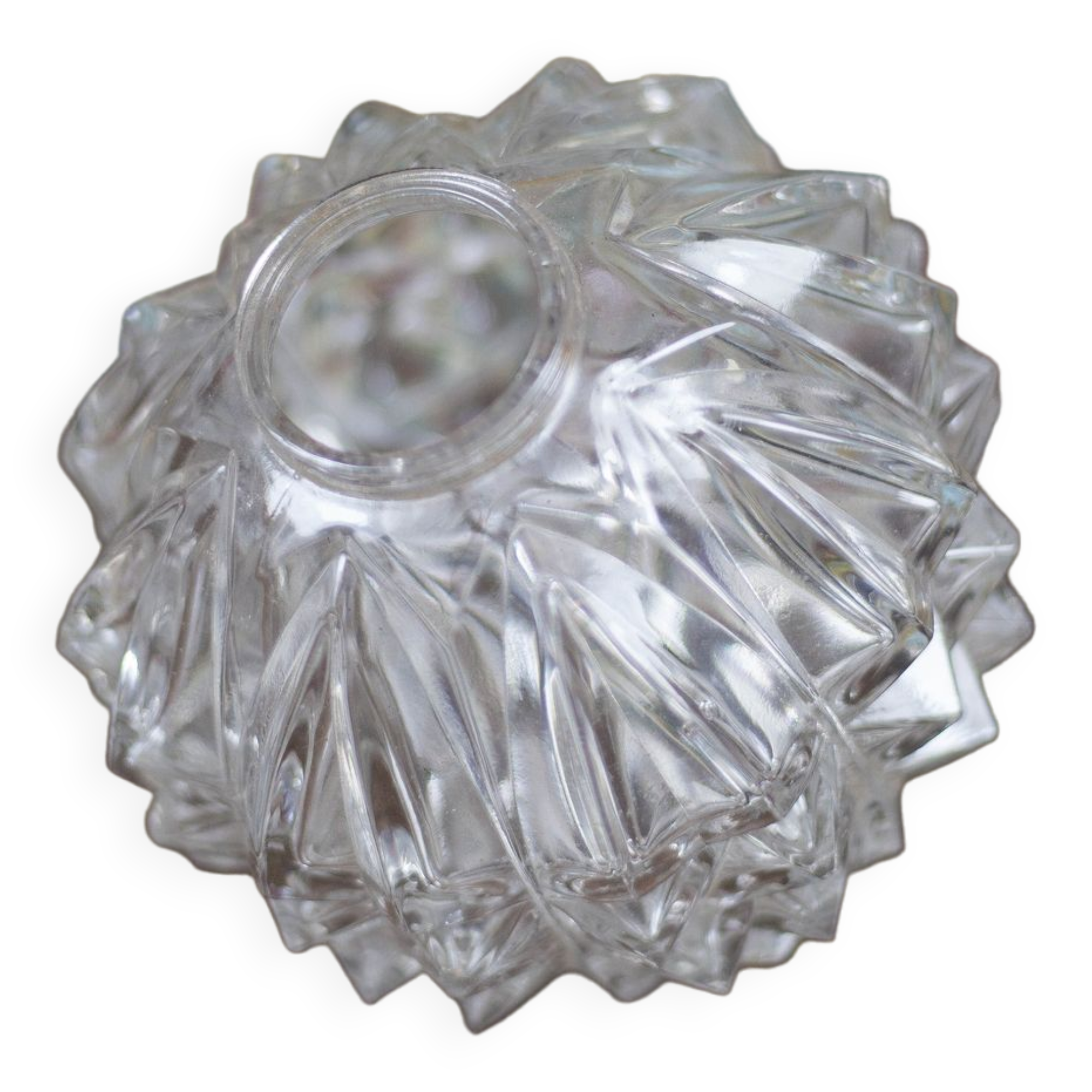 Globe boule verre pointe de diamant, petit globe pour lampe