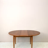 Vintage teak table with two extensions