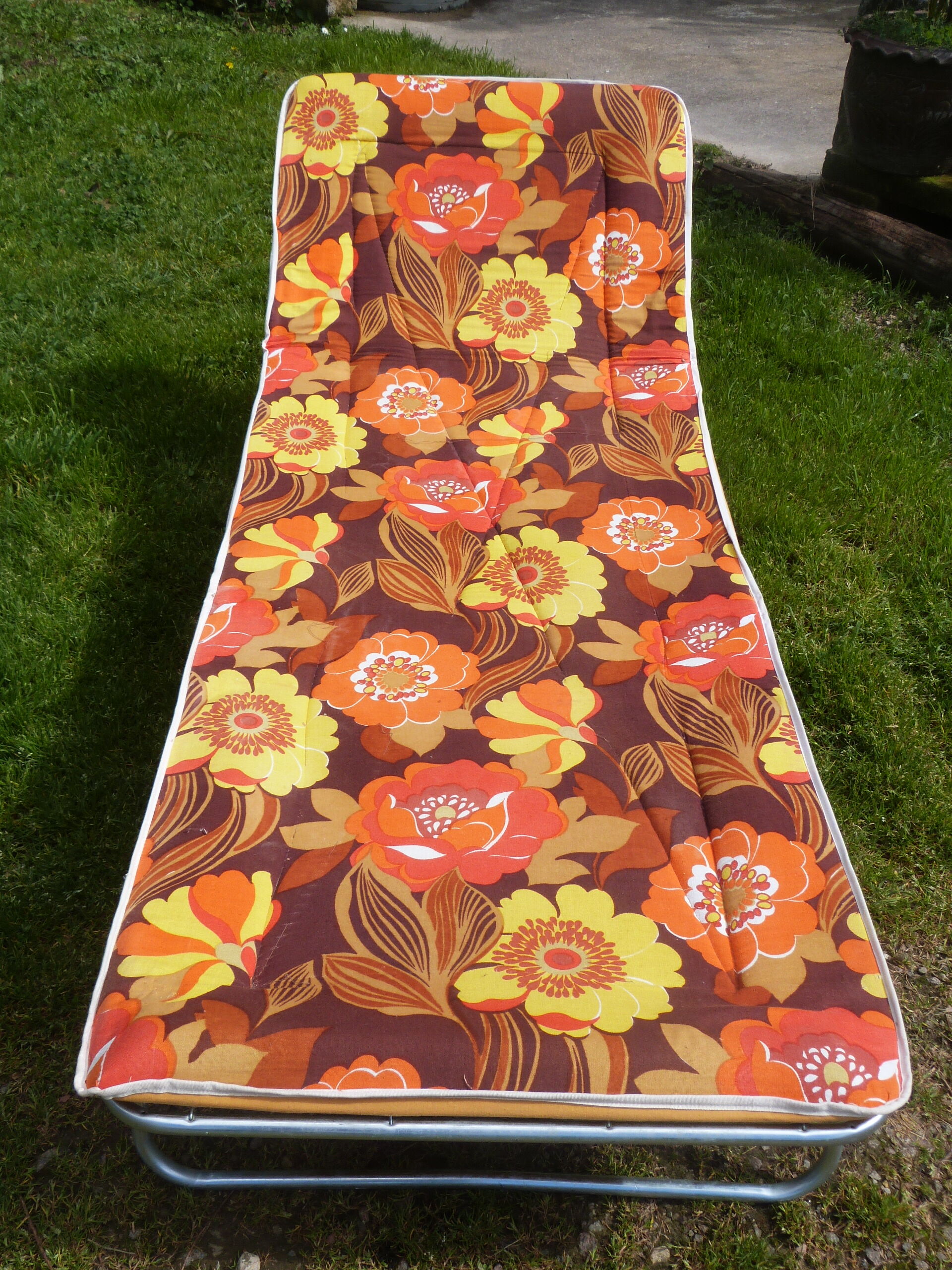 Sunbed lounger foldable Vintage