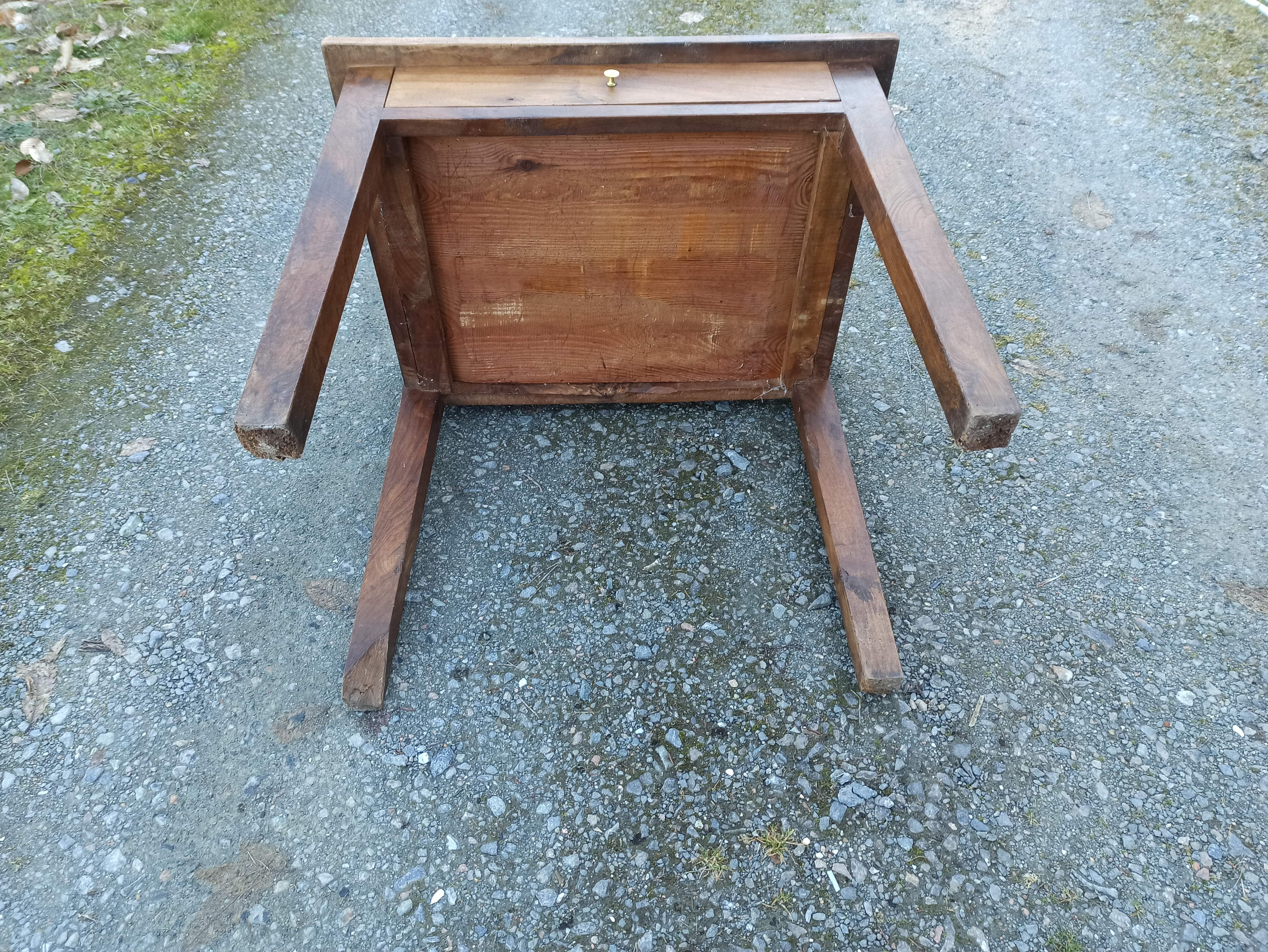 Firm table desk cherry walnut a drawer in front