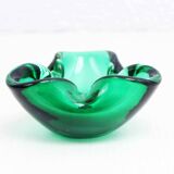 Cendrier en verre de Murano vert