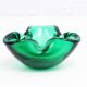 Cendrier en verre de Murano vert
