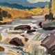 Original Swedish Oil on Panel – “Landscape With Water” by B. Lundqvist – Vintage & Framed – 56 × 48 cm (22" × 18.8")
