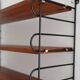 1960s Scandinavian Wall Shelf "hylla" in Mahogany and Metal