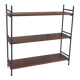 Wall shelf with wooden ladders and wrought iron - mid 20th century.