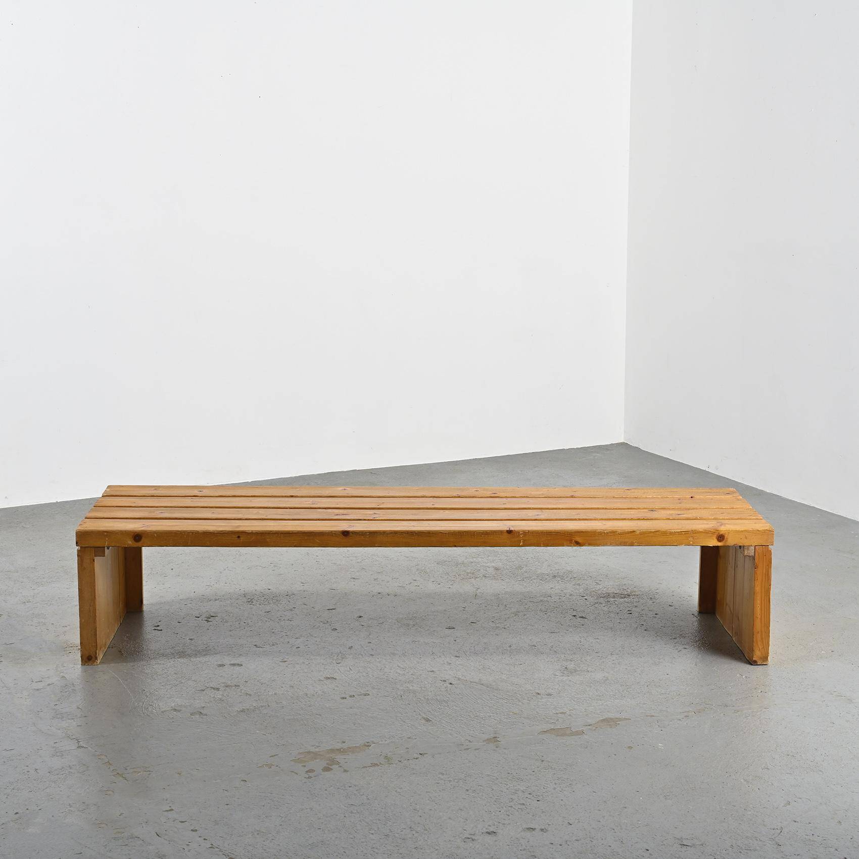 Large bench of Les Arcs by Charlotte Perriand, 1985