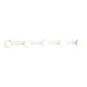 Vintage metal wall coat rack 5p cream