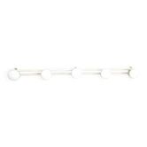 Vintage metal wall coat rack 5p cream