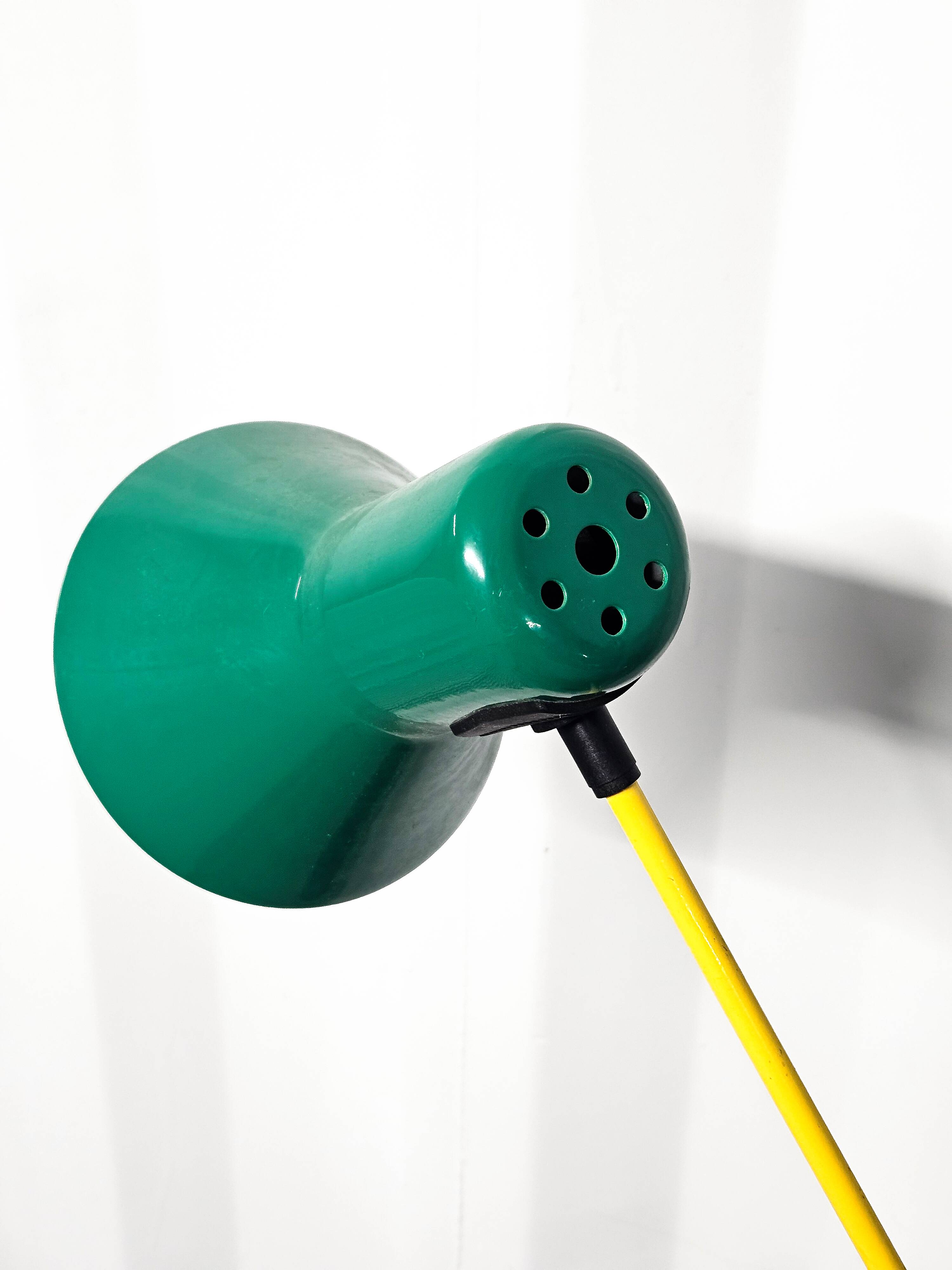 Veneta Lumi vintage floor lamp – colourful Italian design, adjustable arm.