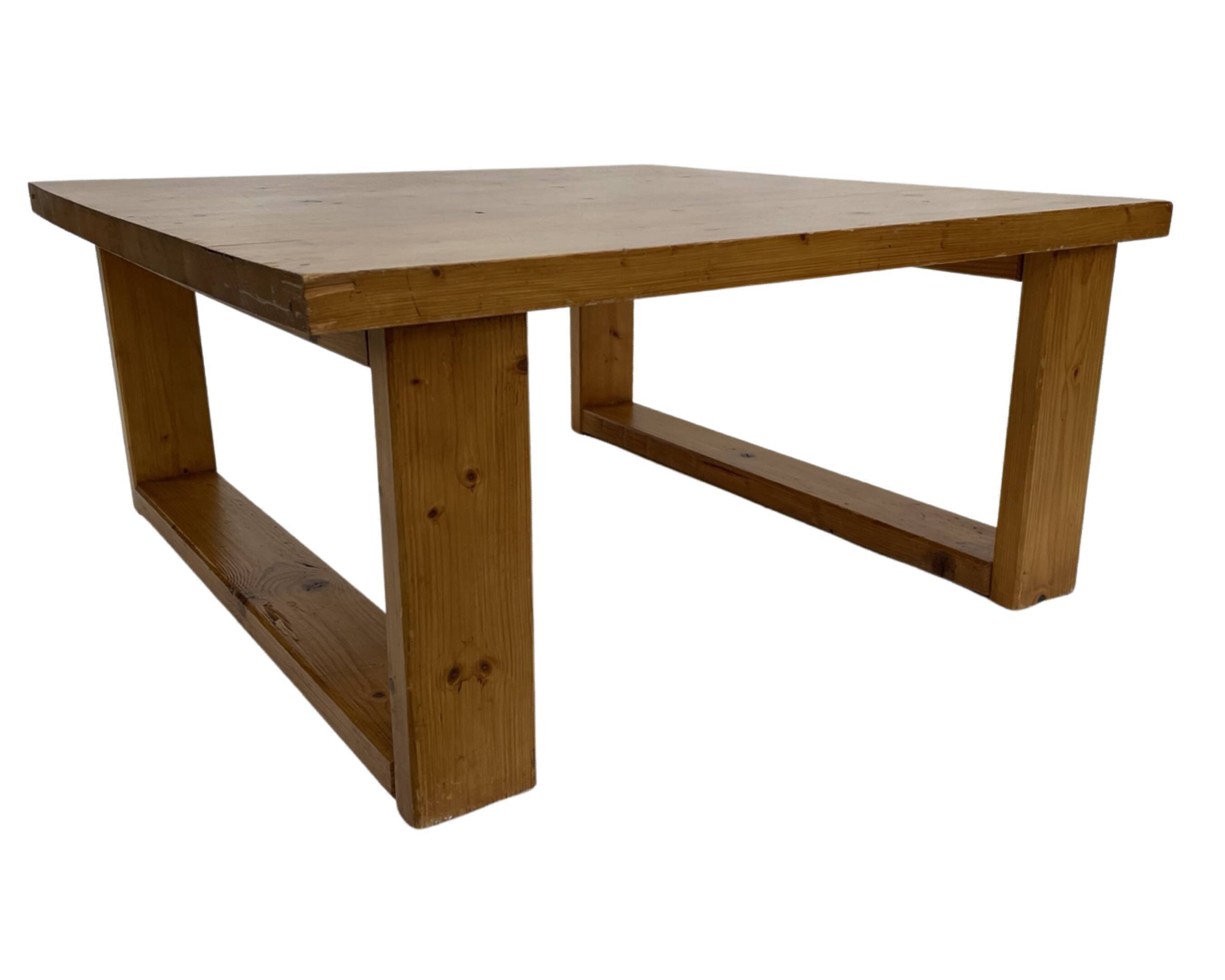 Vintage coffee table pinewood minimalist 1960s