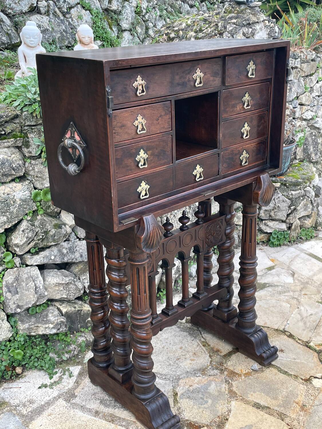 Spanish Vargueno Walnut Cabinet
