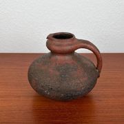Carafe vase by German studio pottery, brutalist vintage by Gerhard Liebenthron, 1974.
