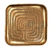 Modern solid brass tray / vide poche, Atelier Ventrella Italy 1980s