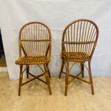Bamboo chairs & rattan circa 60s/70s
