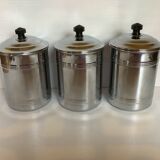 3 old metal chrome coffee coffee chicory sugar