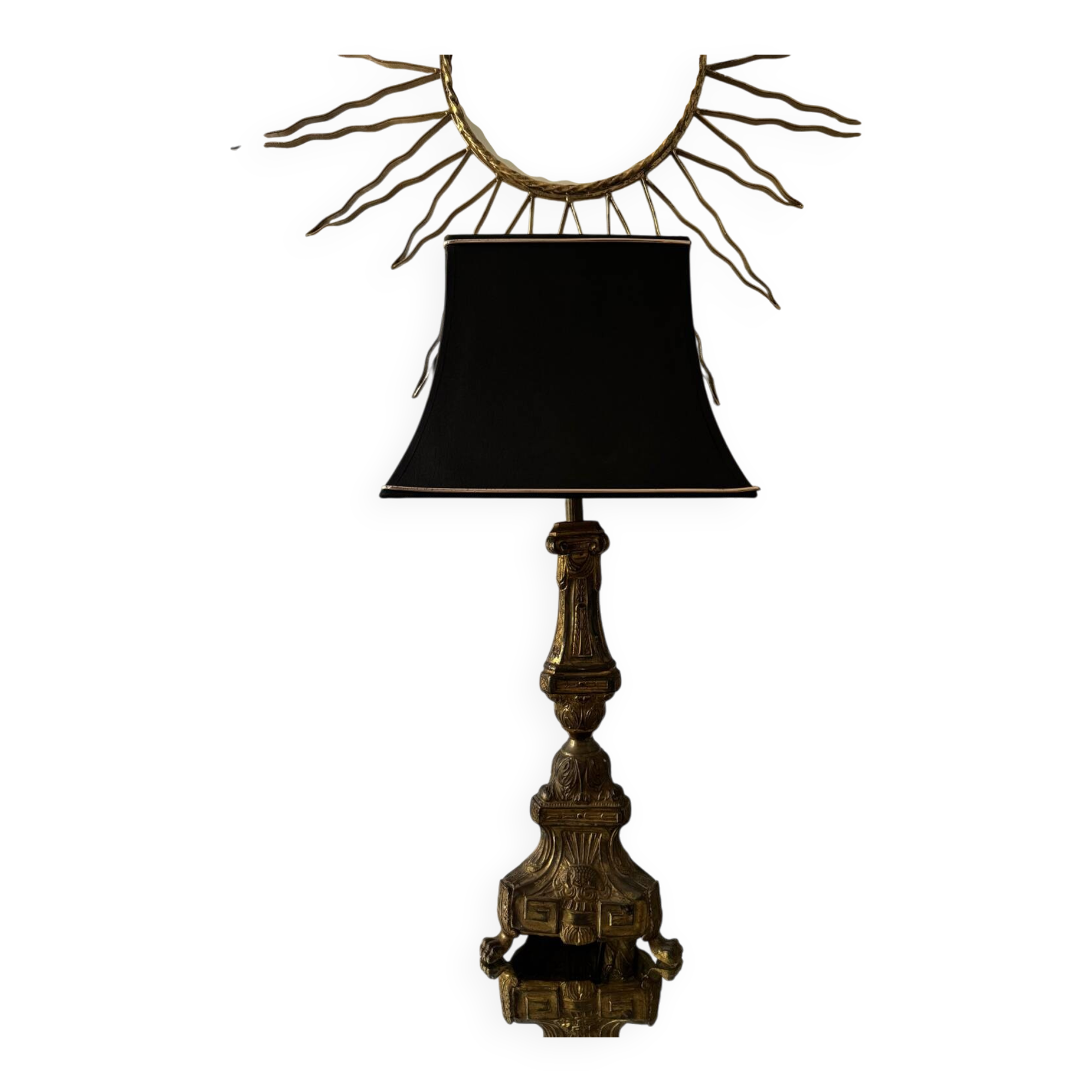 Antique church candlestick lamp