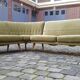 Canapé d'angle modular scandinave danois des années 50 vert tendre glacé