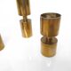 3 Scandinavian candlesticks in solid brass Thelma Zoega, Sweden, 1976