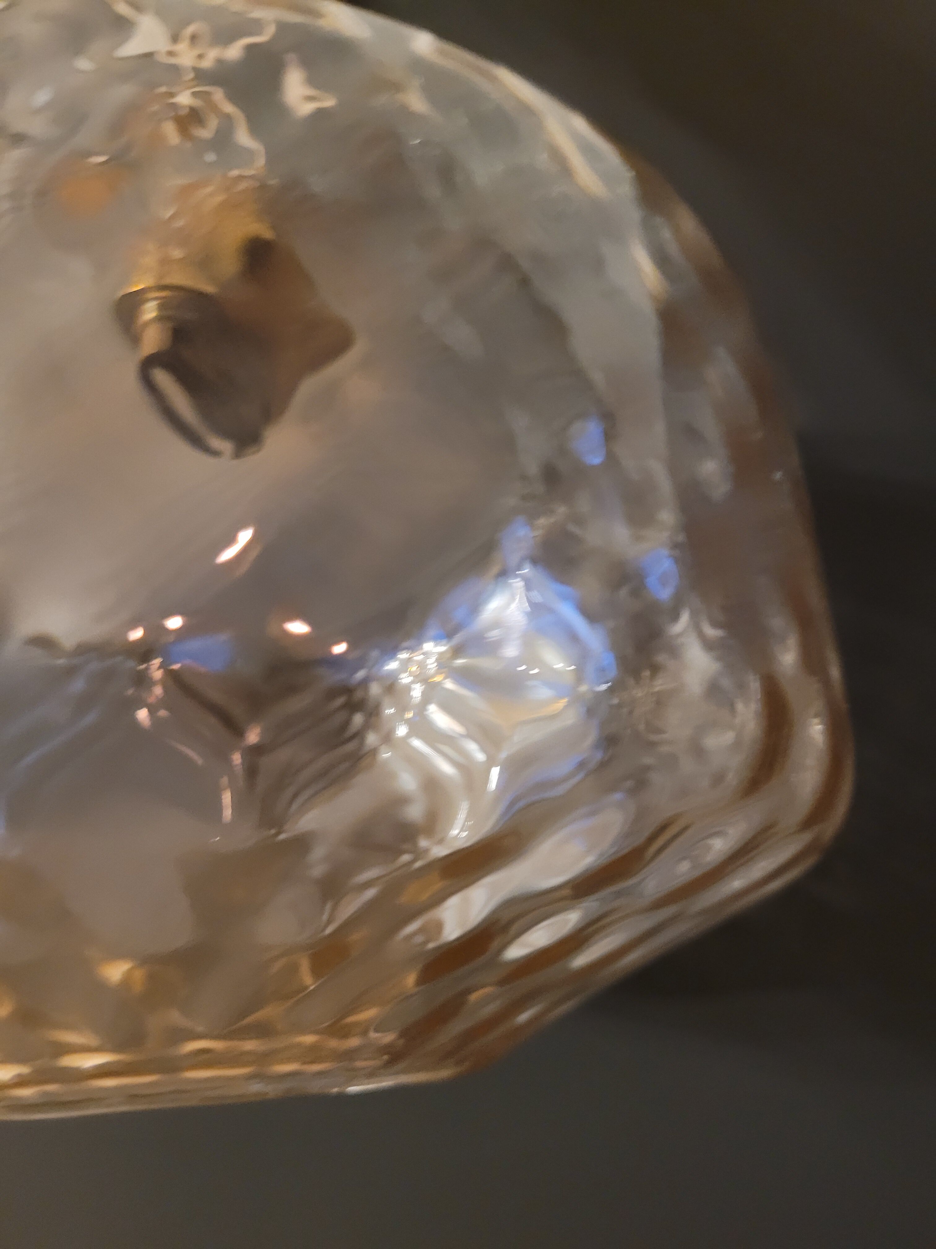 Smoked glass hanging lamp