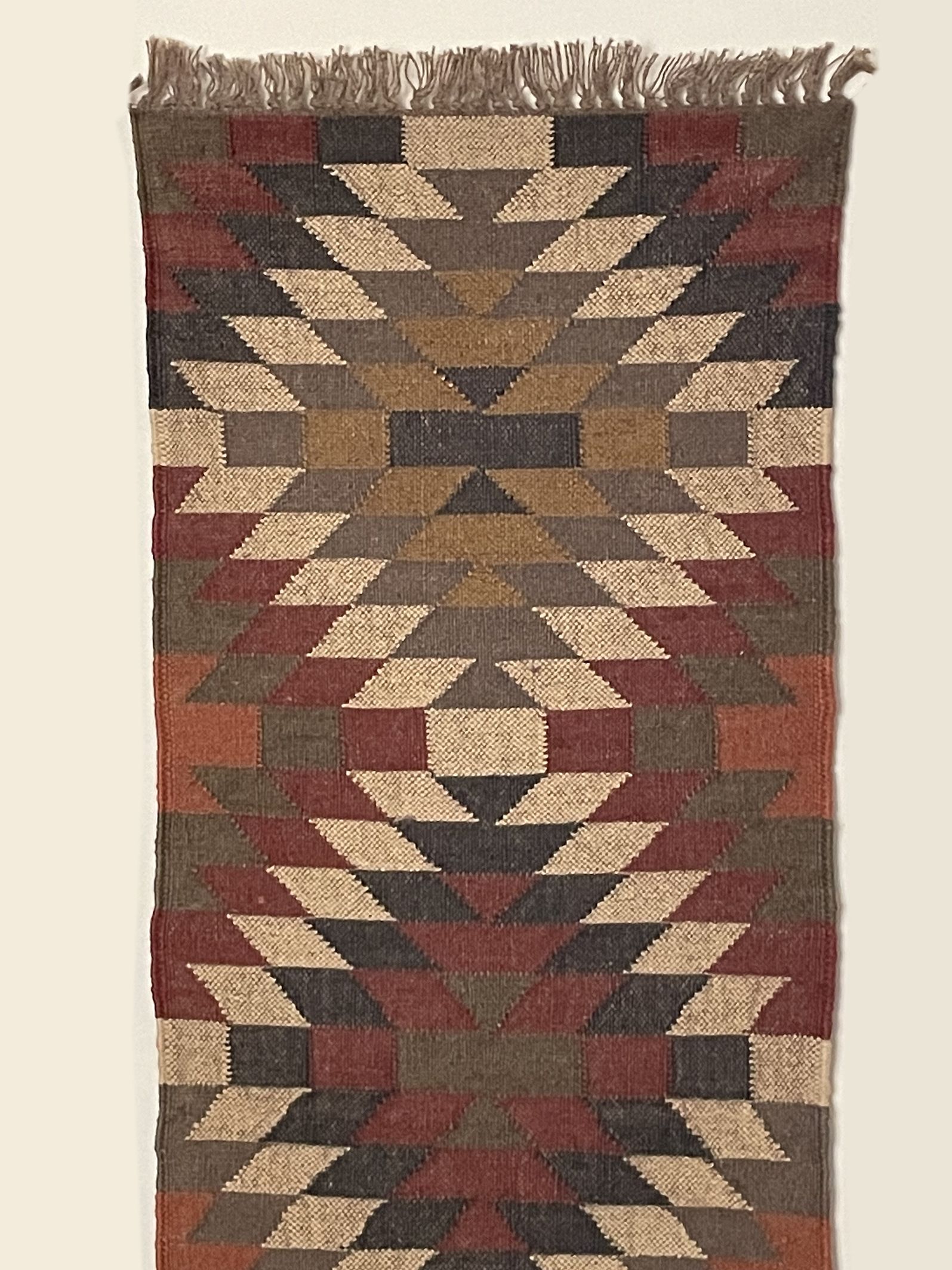 2 x 6 jute handwoven kilim runner Dhurrie rug, Indian