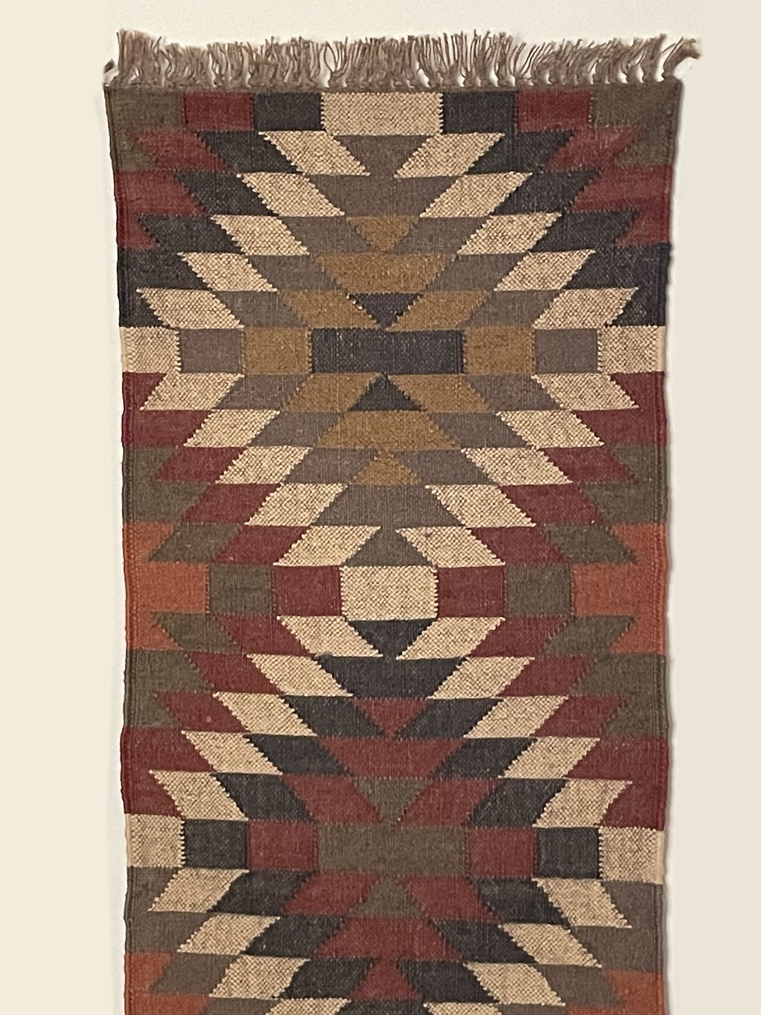 2 x 6 jute handwoven kilim runner Dhurrie rug, Indian