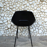 Black shell chair Pierre Guariche for Meurop 1960s