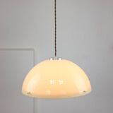 Italian space age beige plexiglass pendant lamp, 1970s