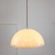 Lampe à suspension space age en plexiglas beige, italie, 1970s