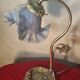 1900 bronze tulip desk or bedside lamp signed vianne 34x22 pretty mod