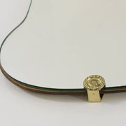 Scultpural Brass Hand Mid-Century Wall Mirror, Italy, 1950s