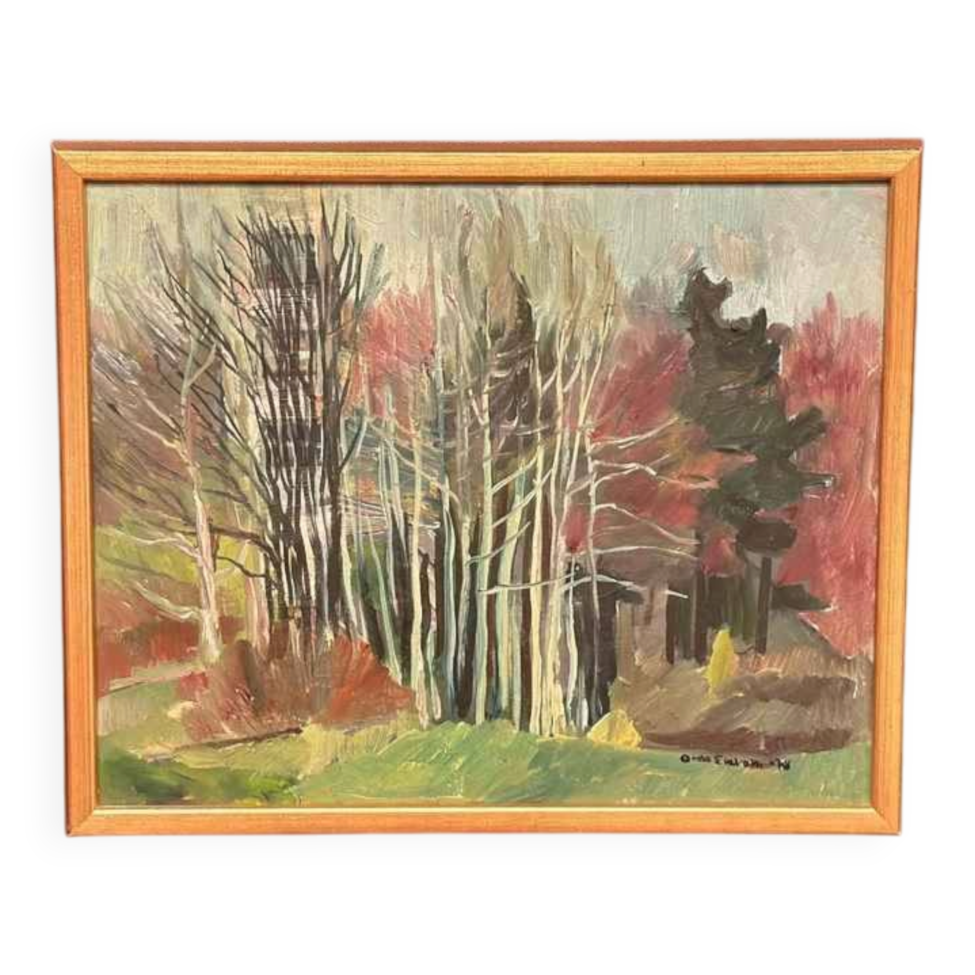 Original Swedish Oil On Panel – “Early Spring” By Ann‑Marie Ekbom – Dated 1978 – Vintage & Framed