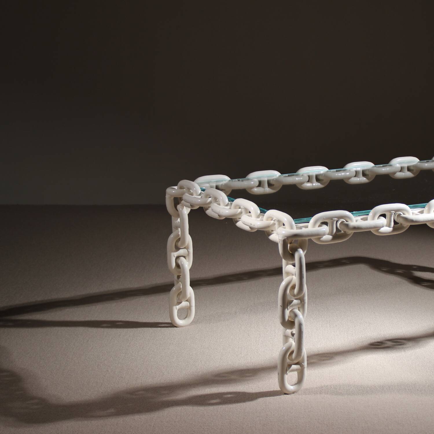 Brutalist Chain Link Coffee Table | France 1970s