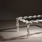 Brutalist Chain Link Coffee Table | France 1970s