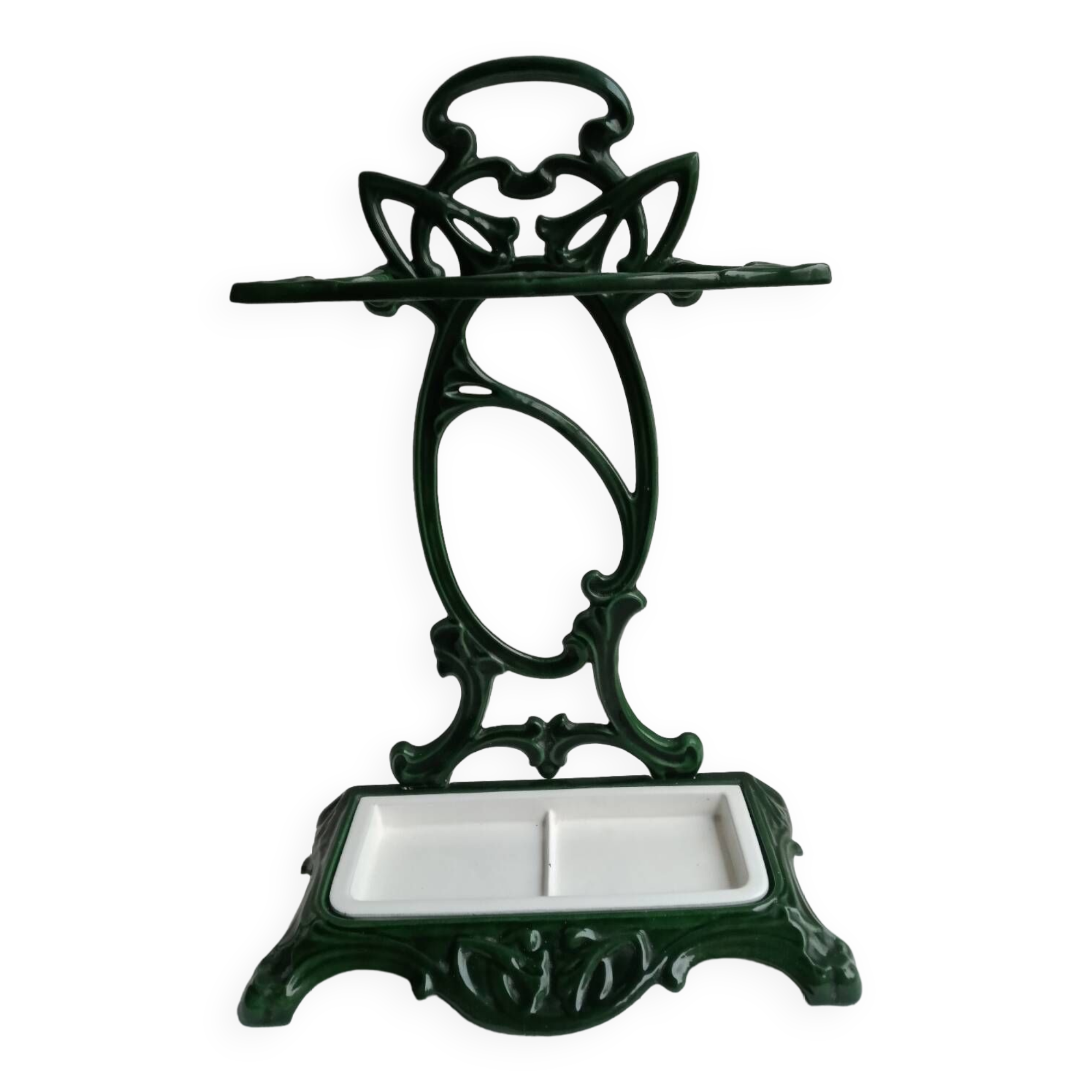 Art Nouveau style cast iron umbrella stand