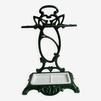 Art Nouveau style cast iron umbrella stand
