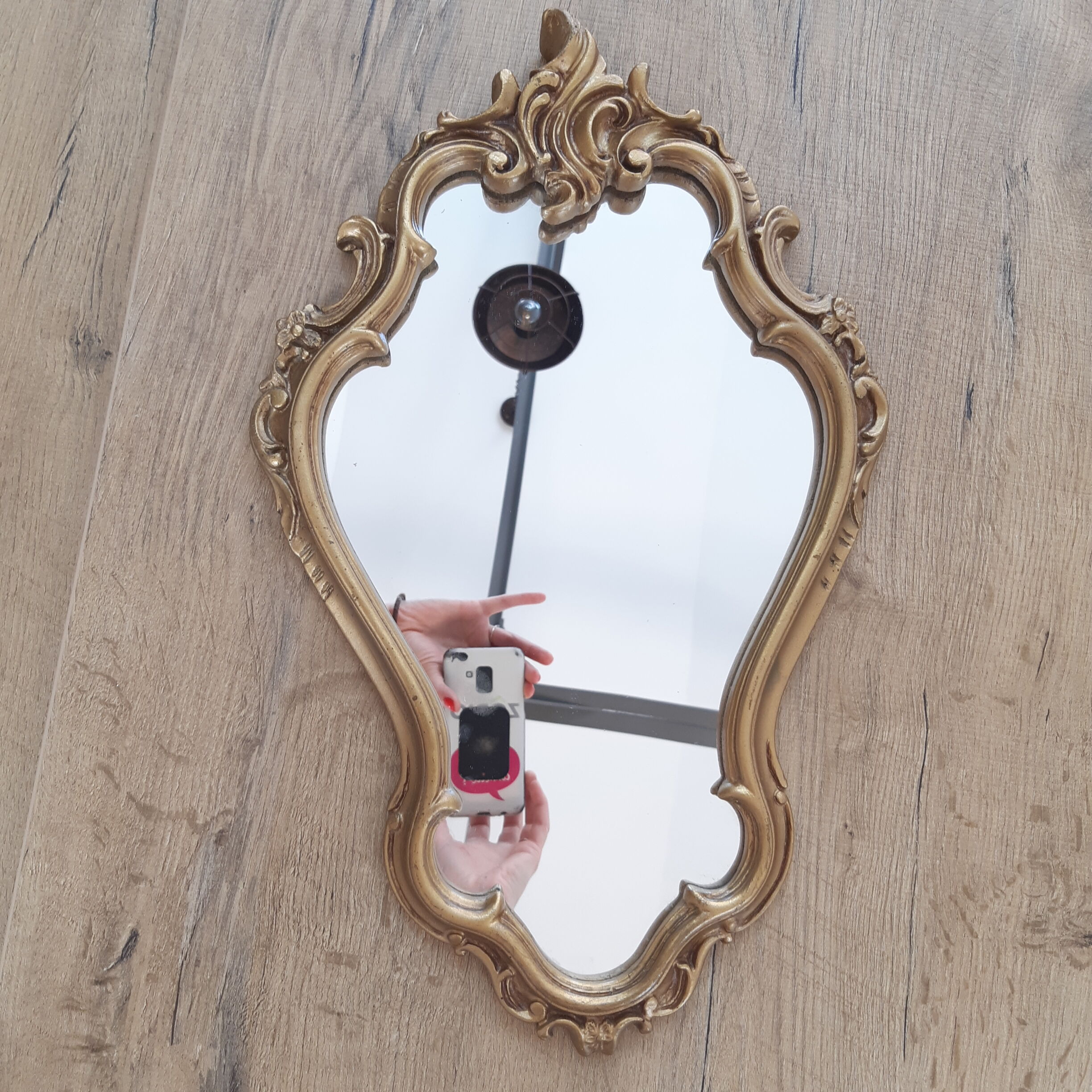 Golden mirror 30x48cm