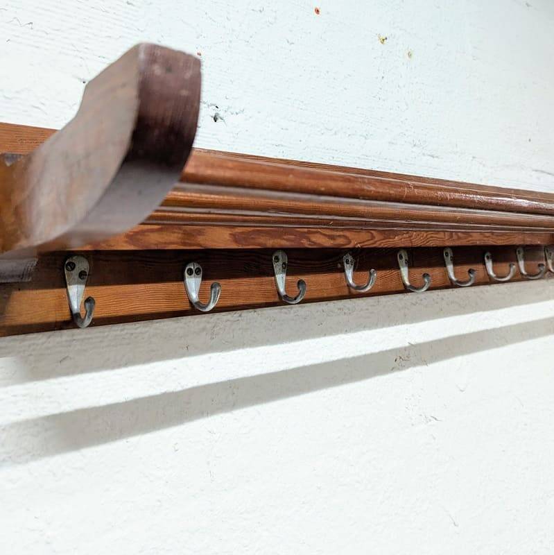 Coat rack with 10 hooks and hat rack