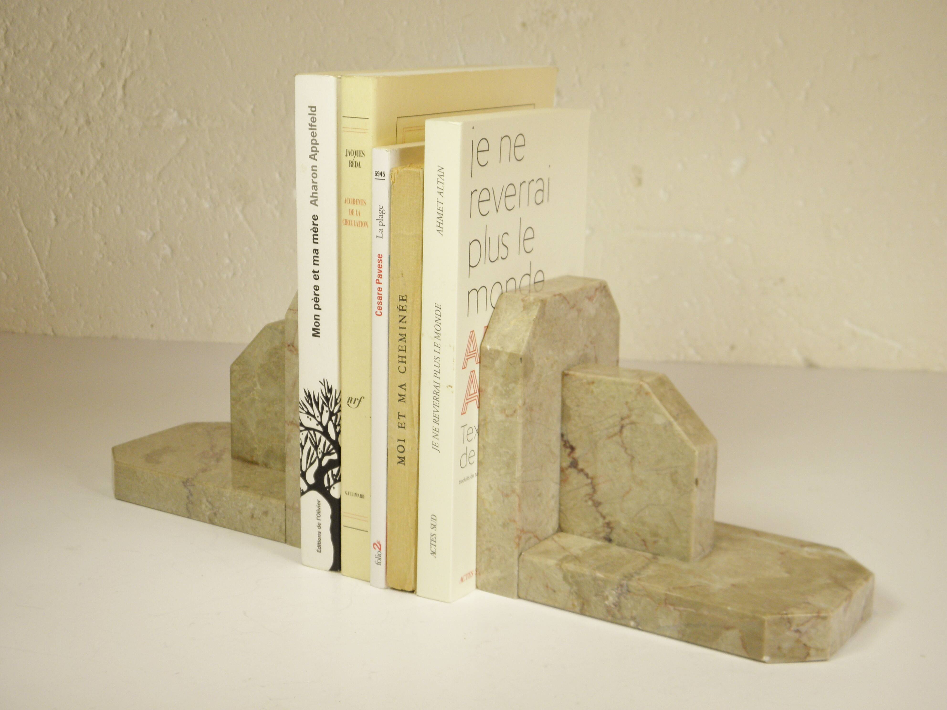 Pair of marble bookends