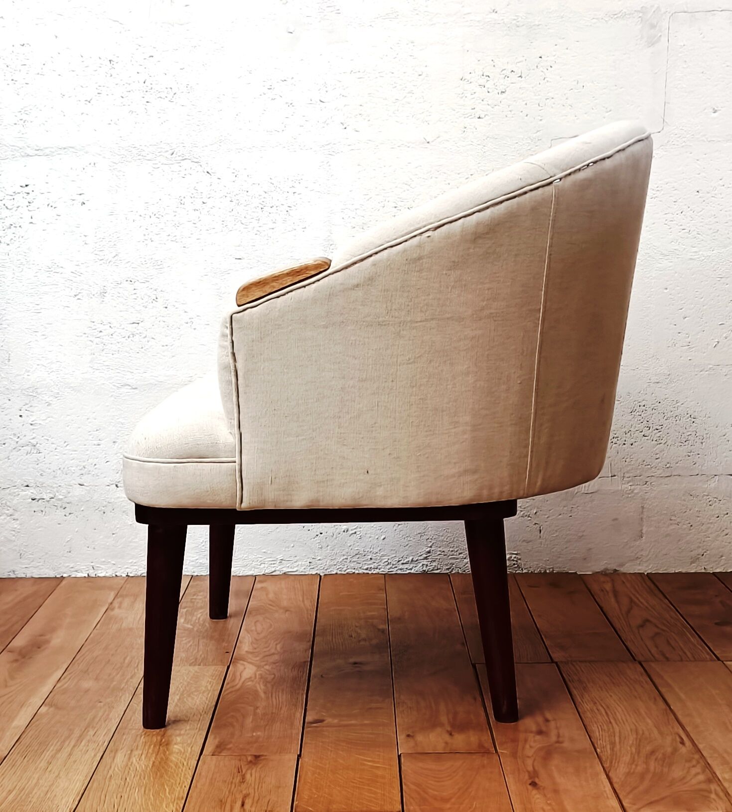 Vintage linen armchair