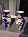 Pair of Dien Thao cobalt blue vases, 20th century.