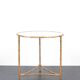 Vintage table / side table in gold metal with a mirrored top.